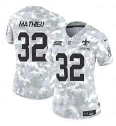 Women's New Orleans Saints #32 Tyrann Mathieu 2024 F.U.S.E Arctic Camo Salute To Service Limited Stitched Football Jersey(Run Small)