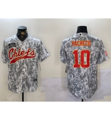 Men's Kansas City Chiefs #10 Isiah Pacheco 2024 Arctic Camo Salute To Service Stitched Baseball Jersey