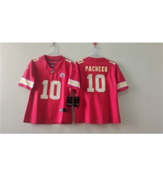 Women's Kansas City Chiefs #10 Isiah Pacheco Red Vapor Untouchable Limited Stitched Jersey(Run Small)