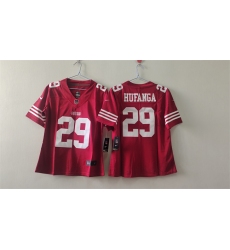 Women's San Francisco 49ers #29 Talanoa Hufanga Red Vapor Football Stitched Jersey(Run Small)