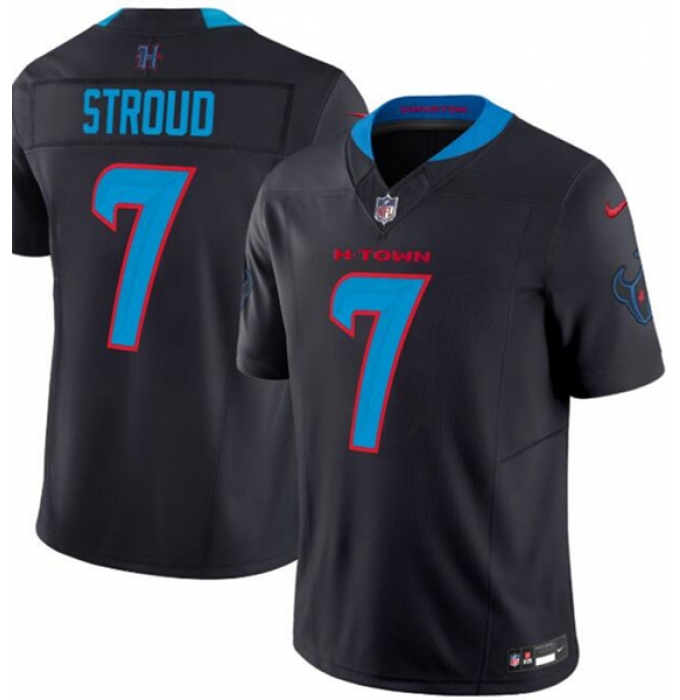 Men's Houston Texans #7 C.J. Stroud Black 2024 Vapor F.U.S.E. Limited Stitched Jersey