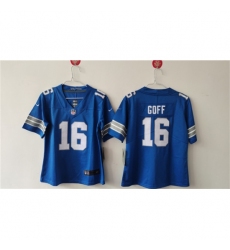 Youth Detroit Lions #16 Jared Goff Blue Vapor Football Stitched Jersey