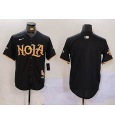 Men's New Orleans Saints Blank Black Cool Base Stitched Baseball Jersey