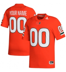 Men's Miami Hurricanes Customized Orange Stitched Football Jersey