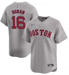 Men's Boston Red Sox #16 Jarren Duran Gray 2024 Away Limited Stitched Baseball Jersey