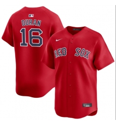 Men's Boston Red Sox #16 Jarren Duran Red 2024 Alternate Limited Stitched Baseball Jersey