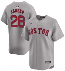 Men's Boston Red Sox #28 Danny Jansen Gray 2024 Away Limited Stitched Baseball Jersey