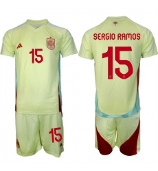 Men's Spain Team #16 Olivia Rodrigo Scarlet 2024 Home Soccer Jersey