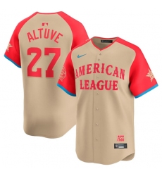 Men's American League #27 Jose Altuve Cream 2024 All-Star Limited Stitched Baseball Jersey