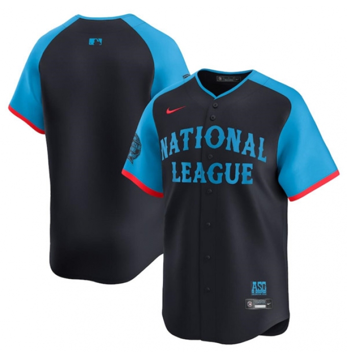 Men's National League Blank Navy 2024 All-Star Limited Stitched Baseball Jersey