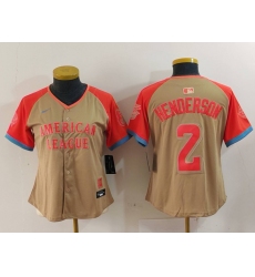 Women's Baltimore Orioles #2 Gunnar Henderson Cream 2024 All Star Limited Stitched Jersey