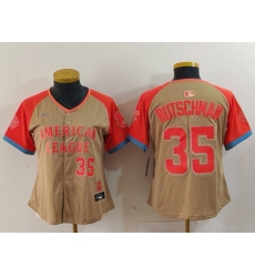 Women's Baltimore Orioles #35 Adley Rutschman Number Cream 2024 All Star Limited Stitched Jersey