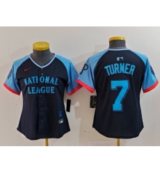 Women's Philadelphia Phillies #7 Trea Turner Navy 2024 All Star Limited Stitched Jersey