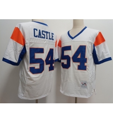 Blue Mountain State #54 Thad Castle White Stitched Football Jersey