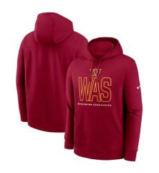 Men's Washington Commanders Burgundy Busted Play Club Fleece Pullover Hoodie