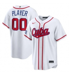 Men's Cuba Baseball ACTIVE PLAYER Custom White 2026 World Baseball Classic Home Stadium Stitched Jersey