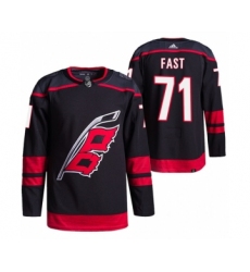 Men's Carolina Hurricanes #71 Jesper Fast Black Stitched Jersey