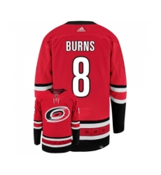 Men's Carolina Hurricanes #8 Brent Burns Red Stitched Jersey