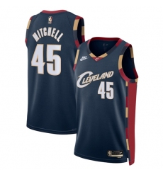 Men's Cleveland Cavaliers #45 Donovan Mitchell Donovan Mitchell Navy 2025 Classic Edition Stitched Jersey