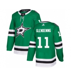 Men's Dallas Stars #11 Luke Glendening Green Stitched Jersey