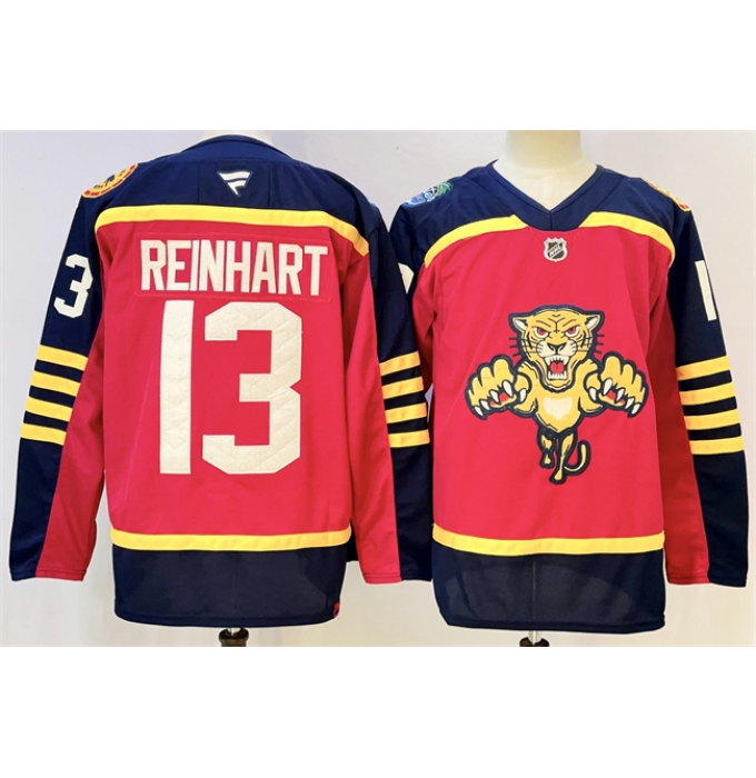 Men's Florida Panthers #13 Sam Reinhart Red 2026-2026 Winter Classic Stitched Hockey Jersey