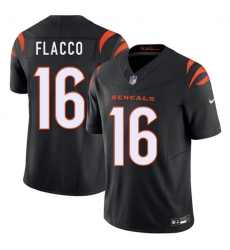 Men's Cincinnati Bengals #16 Joe Flacco Black 2025 F.U.S.E. Vapor Untouchable Limited Football Stitched Jersey