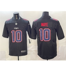 Men's New England Patriots #10 Drake Maye Black Fashion Vapor Untouchable Limited Football Stitched Jersey