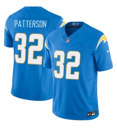 Men's Los Angeles Chargers #32 Jaret Patterson Blue 2025 F.U.S.E. Vapor Limited Football Stitched Jersey