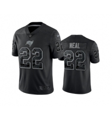 Men's Tampa Bay Buccaneers #22 Keanu Neal Black Reflective Limited Stitched Jersey