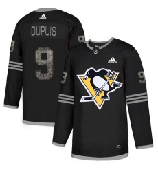 Men's Adidas Pittsburgh Penguins #9 Pascal Dupuis Black Authentic Classic Stitched NHL Jersey