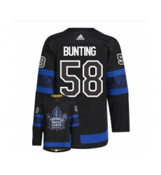 Men's Toronto Maple Leafs #58 Michael Bunting Black X Drew House Inside Out Stitched Jersey