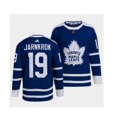 Men's Toronto Maple Leafs Black #19 Calle Jarnkrok Blue 2022 Reverse Retro Stitched Jersey