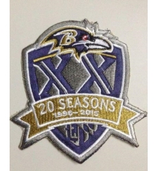 Stitched Baltimore Ravens 1996-2015 20th Seasons Jersey Patch