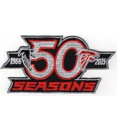 Stitched Atlanta Falcons 50th 1966-2015 Seasons Jersey Patch
