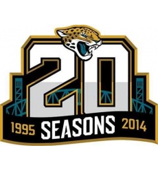 Stitched NFL Jacksonville Jaguars 1995-2014 20TH Season Jersey Patch