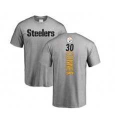 Football Pittsburgh Steelers #30 James Conner Ash Backer T-Shirt