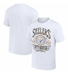 Men's Pittsburgh Steelers White X Darius Rucker Collection Vintage Football T Shirt