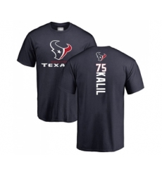 Football Houston Texans #75 Matt Kalil Navy Blue Backer T-Shirt