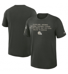 Men's Cleveland Browns Dark Green 2025 Salute to Service Sideline Slub Dri-FIT T-Shirt