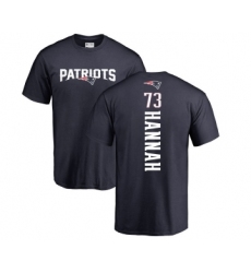 Football New England Patriots #73 John Hannah Navy Blue Backer T-Shirt