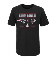 NFL Men's New England Patriots vs. Atlanta Falcons Nike Black Super Bowl LI Dueling Head 2 Head T-Shirt