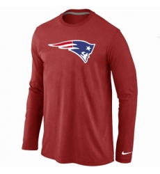 Nike New England Patriots Team Logo Long Sleeve NFL T-Shirt - Red