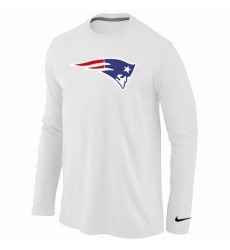 Nike New England Patriots Team Logo Long Sleeve NFL T-Shirt - White