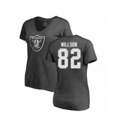 Football Women's Oakland Raiders #82 Luke Willson Ash One Color T-Shirt