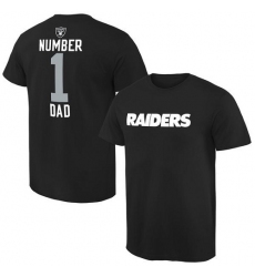 NFL Men's Oakland Raiders Pro Line Black Number 1 Dad T-Shirt