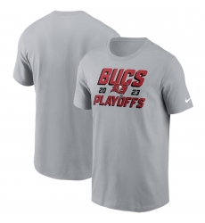 Men's Tampa Bay Buccaneers Gray 2023 Playoffs Iconic T-Shirt