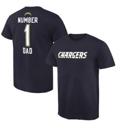 NFL Men's Los Angeles Chargers Pro Line Navy Number 1 Dad T-Shirt