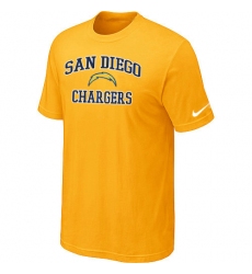 Nike Los Angeles Chargers Heart & Soul NFL T-Shirt - Yellow
