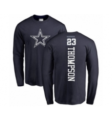Football Dallas Cowboys #23 Darian Thompson Navy Blue Backer Long Sleeve T-Shirt