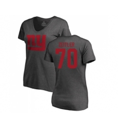 Football Women's New York Giants #70 Kevin Zeitler Ash One Color T-Shirt